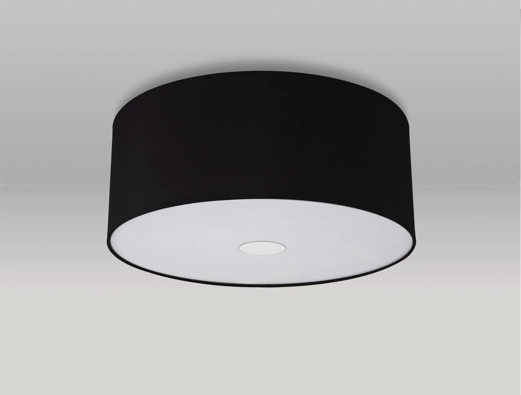 Baymont 50cm, Flush 3 Light Polished Chrome, Midnight Black/Green Olive, Frosted Diffuser DK0363  Deco Baymont CH BL/GR